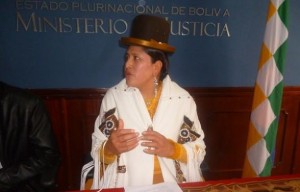 Ministra de Justicia de Bolivia